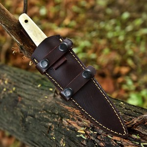 UA Supplies Mirror Polish Handmade Full Tang Carbon Steel Industrial Grade Outdoor Camping Hunting <b>Knife</b> Camel <b>Bone</b> <b>Handle</b> OEM - Product Image 6
