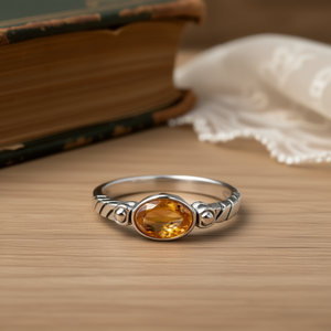 Bague en citrine 2,0 grammes, élégant bijou - Product Image 3