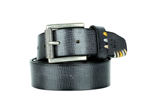 Ceinture homme en cuir de buffle robuste, cuir pleine fleur naturel, boucle intemporelle, ceinture pour usage quotidien - Product Image 4