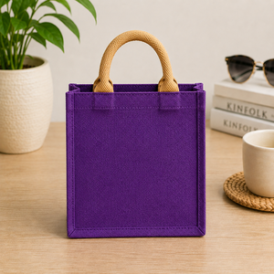 Bolsa de Yute Pequeña Personalizada AMANI, Ecológica, Resistente, Reutilizable, con Asas de Algodón, para Compras, Regalos y Promociones, al por Mayor - Product Image 6