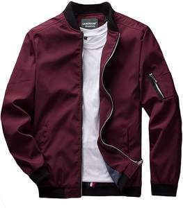 Veste pour homme avec logo personnalisé, imperméable et coupe-vent, à manches longues, veste décontractée, veste bomber pour homme - Product Image 1