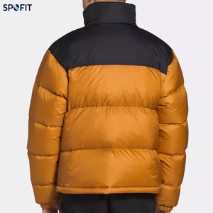 Chaqueta de Plumón para Hombre SPOFIT con Bloques de Color, Cuello Alto, Abrigo de Invierno Casual, Cortavientos, Cierre de Cremallera Grueso, Ajuste Regular - Product Image 2