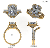 Bague personnalisée en moissanite – Alliance de mariage sur mesure, fabriquée sur commande