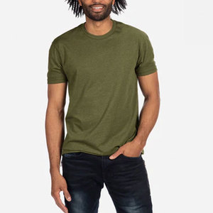 T-shirt personnalisé en tissu tri-mélange 50% coton/50% polyester, col rond, manches courtes, léger et doux, avec logo personnalisé - Product Image 1