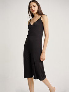 Bmama Black Maternity Nursing <b>Jumpsuit</b> Cotton Breastfeeding <b>Jumpsuit</b> Wide Leg Pregnancy Romper Adjustable Strap OEM Wholesale - Product Image 2