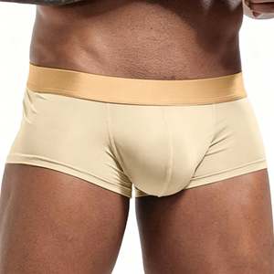 Sexy Soft Comfortable Breathable Men's Trunk <b>Boxer</b> Briefs Underwear 100% Cotton OEM <b>Custom</b> Logo Anti-Bacterial Eco-Friendly - Product Image 1