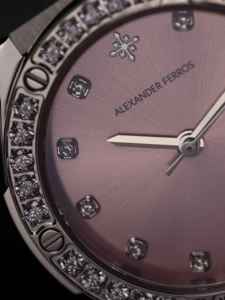 Reloj de Moda para Mujer Alexander Ferros 2251S-18 con Cristal de Zafiro, Cuarzo Ronda, Correa de Goma, Resistente al Agua 50m, Esfera de Acero Inoxidable - Product Image 2