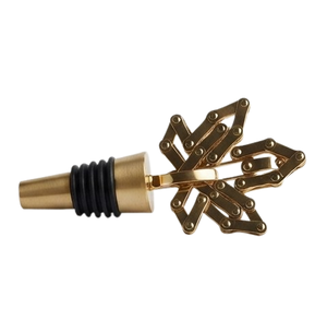 Tapón de Botella de Acero Inoxidable Chapado en Oro Personalizado, Tapones de Vino Reutilizables a Bajo Precio - Product Image 5