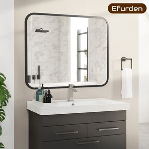 Specchio da Bagno Nero 40 x 32 Pollici, Specchio Rettangolare con Rivestimento Polimerico Senza Soluzione di Continuità per Sopra Lavello, per Camera da Letto e Bagni - Product Image 2