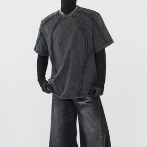 Camiseta Oversize Unisex de Forro Polar Grueso con Cuello Redondo, Manga Regular, Poliéster/Algodón, Color Liso, Estilo Invernal, con Bolsillo, Deportiva - Product Image 3