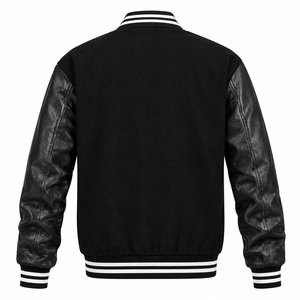 Veste varsity pour homme, veste bomber, veste letterman avec manches en cuir, style vintage, vêtement d'extérieur léger, streetwear décontracté, classique - Product Image 6