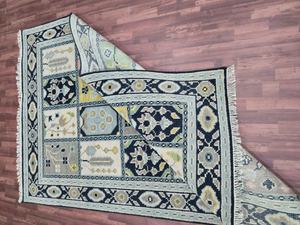 Oushak Floral Cotton Carpet Hand Knotted Living Room Area <b>Door</b> Carpet Set Non-Slip PET Friendly Foam decent style - Product Image 2