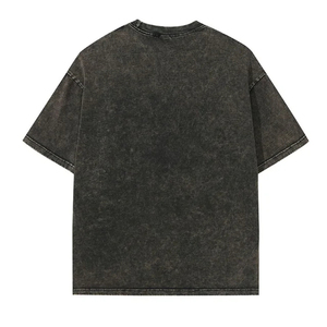 New Summer Arrival Men's Distressed <b>Acid</b> Wash T-Shirts 100% Cotton Jersey Round Neck Men's <b>Drop</b> Shoulder T-Shirts - Product Image 2