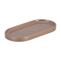 Plateau de rangement à compartiment unique en résine époxy et rotin modelé à la main, écologique, avec poignées au design océanique, pour vaisselle classique, compatible lave-vaisselle