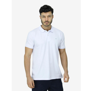 Polo de Manga Corta Azul Marino para Hombre, Color Sólido, Cierre de Botones, Corte Regular, 100% Algodón Piqué, Antiarrugas - Product Image 2