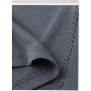Camiseta de mujer con cuello con muescas en gris pizarra, manga tres cuartos, corte en A, WTS-0162 - Product Image 5