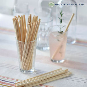 Vajilla de un solo uso con pajitas de bambú biodegradables totalmente naturales ecológicas para venta al por mayor - Product Image 5