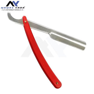 Plastic Handle Turkish Straight Razor Red Straight Edge Stainless Steel Sharp Barber Razor Folding Shaving Beard Cutter - Product Image 6