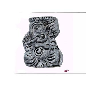 แจกันดินเผาประดับโต๊ะรูปพระพิฆเนศ งานฝีมือสไตล์อาร์ตเดโค สำหรับงานแต่งงาน วันเกิด หรือเทศกาลดีวาลี พร้อมรูปปั้นตกแต่ง (แบบตั้ง) - Product Image 1