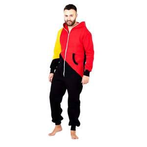 Mono personalizado con capucha, cremallera, forro polar transpirable, manga larga, para hombre, mono de una pieza, mono para adultos para hombre - Product Image 1