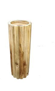 Florero Cilíndrico de Bambú Ecológico, Tallado a Mano, Decorativo para Mesa, para Sala de Estar Moderna, Regalo de Boda - Product Image 4