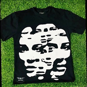 เสื้อยืดแขนสั้นสีขาวสำหรับผู้ชาย PeY-Cit ลายพิมพ์นามธรรมสีดำ ทรงโอเวอร์ไซส์ คอกลม ผ้าเจอร์ซีย์คอตตอน 100% เป็นมิตรกับสิ่งแวดล้อม - Product Image 6