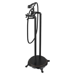 Rubinetto Vintage per Vasca da Bagno a Piedini in Bronzo Oliato con Kit Doccia a Mano - Product Image 1