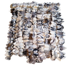 Paire de cabochons en agate dendrite naturelle de qualité AAA+, formes variées, 20-30 mm, 3-5 g, perles en cristal/ambre/quartz/opale en vrac, KHUSHI - Product Image 1