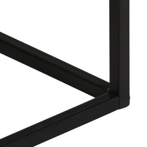 Mesa Consola Estrecha de Madera de Acacia Negra Sólida y Hierro, Diseño de Madera Natural y Hierro - Product Image 6
