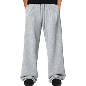 Popular product <b>Flared</b> pants Customized Logo Streetwear Good Quality Drawstring Waistband Breathable <b>Flared</b> Sweatpants For <b>Men</b> - Product Image 1