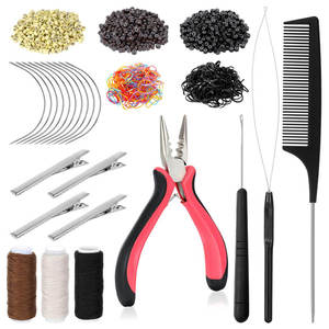 Alicates para extensiones de cabello, herramienta de sujeción de mandíbula estrecha y ancha de acero inoxidable para instalación y extracción, Kit de extensiones de cabello de alta calidad - Product Image 4