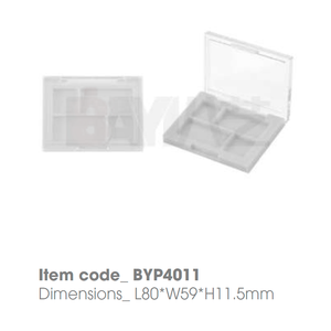Boîtes en plastique - Logo personnalisé, étiquette privée, contenants compacts quadruples, étuis vides pour fards à paupières et anticernes - Product Image 1