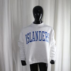 เสื้อสเวตเชิ้ตคอเต่าสีเทา ISLANDERS ASH GREY ปักลายสีน้ำเงิน 100% คอเสื้อกว้าง info.clushsports - Product Image 3