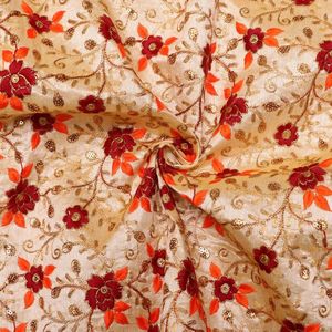 Premium Sequence Embroidery Fabric For Women Fashion Wear Designer Garments Party Wear Dresses Kaftan Abaya Bridal Wear - Product Image 1