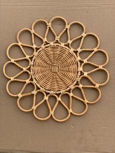 Artisan Handmade Rattan Placemat | Charger Plate for Outdoor <b>BBQ</b> & Picnic <b>Table</b> - Product Image 2