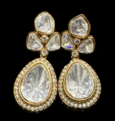 Royal Shine Baroque Look Small Studs Pendientes Set Grey Glow Brass Jewelry para boda y fiesta de mujer - Product Image 2