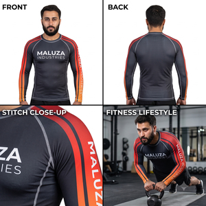 Custom Logo Unisex Short Rash Guard Swimwear Quick Dry UPF 50+ <b>Compression</b> Shirts BJJ MMA Grappling Swim Jersey Breathable 100% - Product Image 3