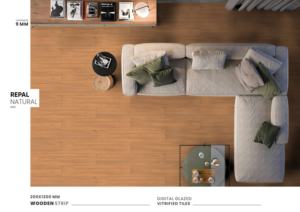 Azulejos de Porcelana Vitrificada Digital de Formato Largo 200X1200MM para Pisos Modernos Residenciales, Comerciales y de Diseño de Interiores - Product Image 5