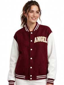 Chaqueta Varsity de Lana para Mujer, Estilo Moderno, Personalizada, de Alta Calidad, Resistente al Viento, Proveedor Directo de Fábrica, Manga Larga, Estilo Letterman - Product Image 5