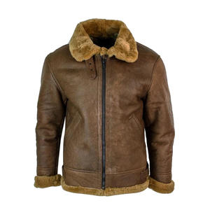 ราคาขายส่ง เสื้อโค้ทกันหนาวบุรุษทรงนักบิน หนังผสมผ้าใบ ด้านหน้าแบบติดกระดุม เป็นมิตรกับสิ่งแวดล้อม กันน้ำ ระบายอากาศ แห้งเร็ว อุ่นสบาย - Product Image 3