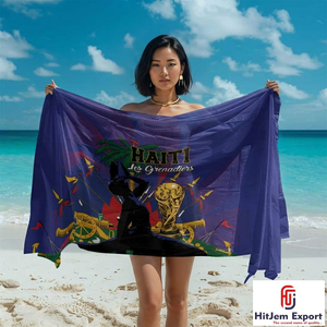 Luxury Custom Polynesian Sarong Hawaiian Pareo Beach Wrap Lightweight Tropical Resort Wear OEM ODM Manufacturer - Product Image 1