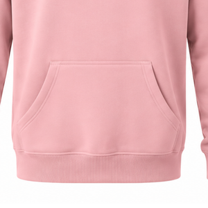 Men's Custom Blush PinkPullover <b>Hoodie</b> Fleece Sweatshirt Long Sleeve Regular Fit Drawstring Kangaroo Pocket Casual Sportwear OEM - Product Image 5