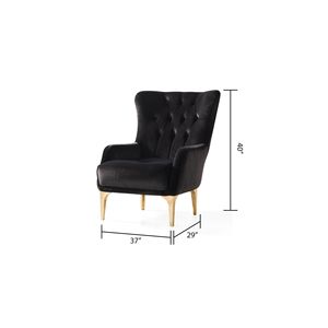 Sedia Moderna Nera per Soggiorno - Product Image 5