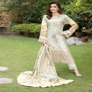 Trajes Punjabi para mujeres Ropa diaria Ropa india de Pakistán Viscosa Salwar Kameez por Linen DR Haris Factory Mejor precio - Product Image 2