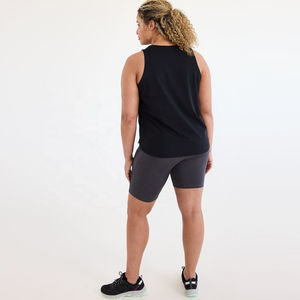 Camiseta sin mangas para mujer, de fibra de bambú, de alta calidad, lisa, sexy, de verano, con cuello redondo, sin mangas, básica, informal, para entrenamiento, gimnasio, con logotipo personalizado, tejida - Product Image 2