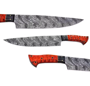 Cuchillo de Chef Artesanal de Acero de Damasco, Mango de Madera Hecho a Mano, Cuchillo de Cocina Japonés, OEM ODM - Product Image 1