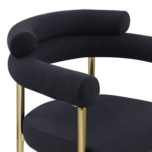 Set di 2 Sedie da Pranzo Woker in Stile Mid-Century Modern, Sedie per Cucina e Sala da Pranzo con Schienale in Boucle e Rivestimento in Sherpa - Product Image 6