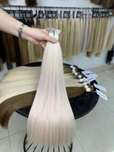 ผมต่อจากมนุษย์แท้เวียดนาม100% มีสีผมธรรมชาติคุณภาพสูง - Product Image 2