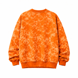 Sudadera con Estampado Personalizado, Lavada al Ácido, Cuello Redondo, Oversize, Material de Algodón de Alta Calidad, Moda Urbana para Hombre - Product Image 3