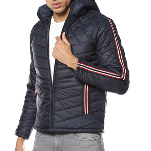 High Quality Customized Logo 100% Nylon Soft Warm Puffer <b>Jackets</b> <b>Men</b> <b>Plus</b> <b>Size</b> Padded Hooded Puffer <b>Jackets</b> - Product Image 1